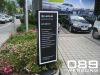 Lexus Mnchen, Werbepylon mit Leistungsbeschreibung auf Alu - Dibond mit Folienbeschriftung, von 089Werbung Mnchen.