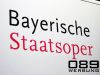 Bayerische Staatsoper, Eingansschild, Aluminium 2mm, Buchstaben - Plot aus Folie, von 089Werbung Mnchen.